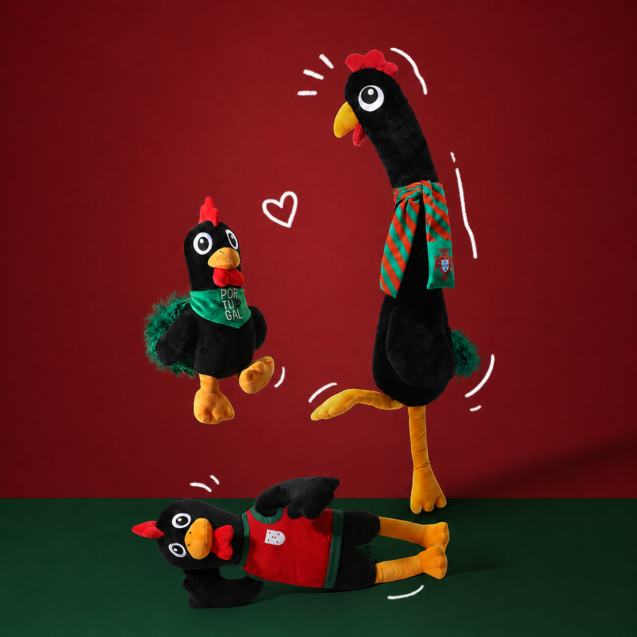 Portugal FPF Pet Rooster Plush Toy (L)